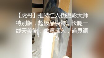 【虎哥】推特红人伪摄影大师特别版，超极品模特，长腿一线天美鲍，鸡巴顶入，道具调教 (2)